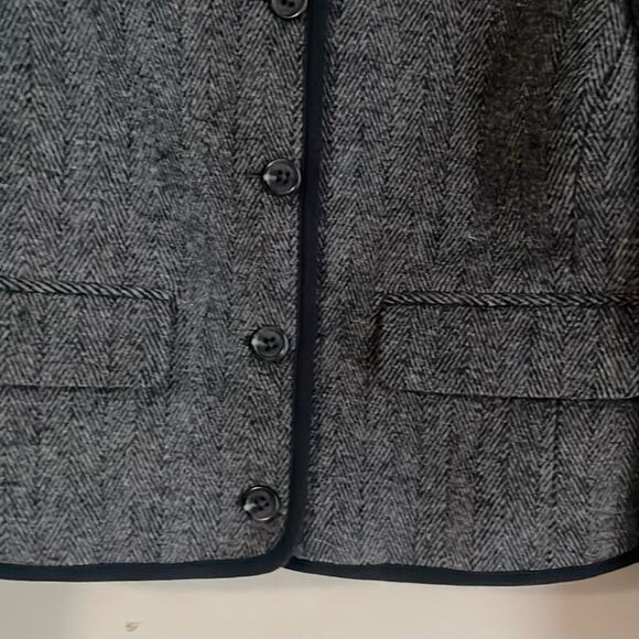 J.Crew Wool-blend Herringbone Lady Jacket Heathered Grey Herringbone - Picture 8 of 15